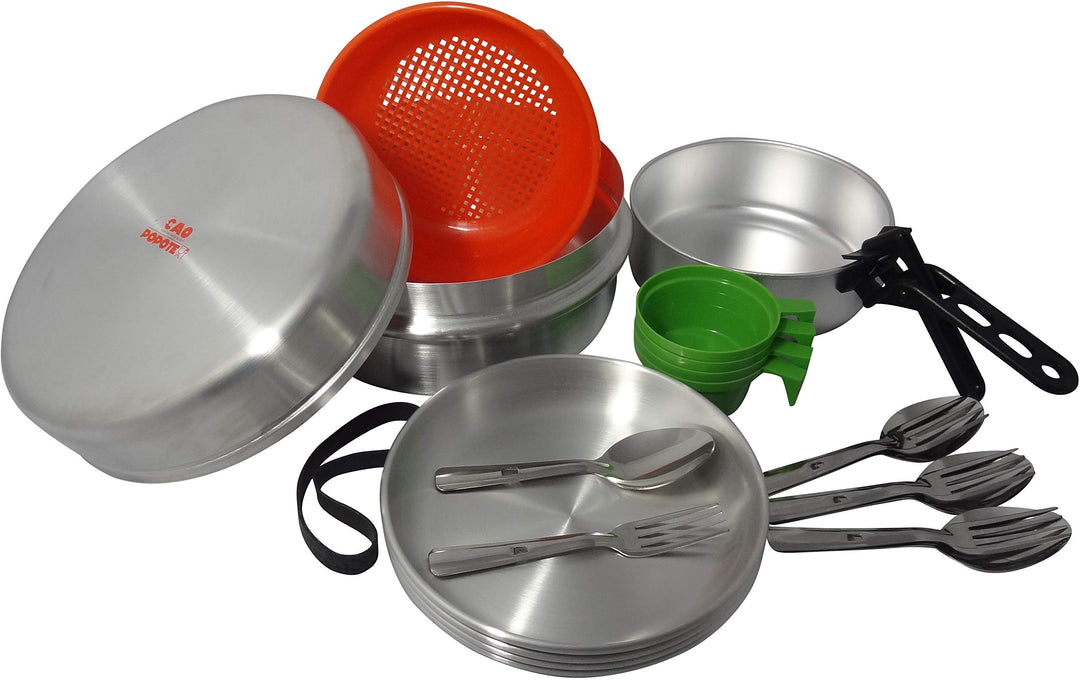 Cao Camping Camping-Geschirr für 4 Personen, 4,5 l, Aluminium