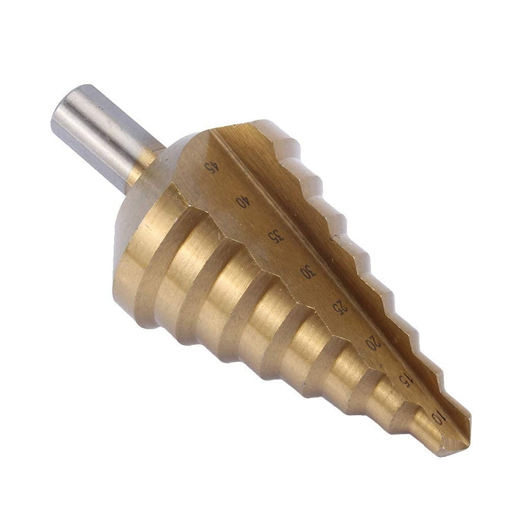 Yosoo HSS Beschichtetes Pagoda Stufenbohrer Kegelbohrer für Elektrowerkzeug 10-45 mm