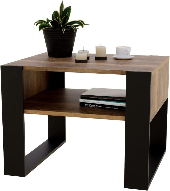 MRBLS Couchtisch – modernes rustikales Design – Wohnzimmer-Tisch Beistelltisch Kaffeetisch Sofatisch