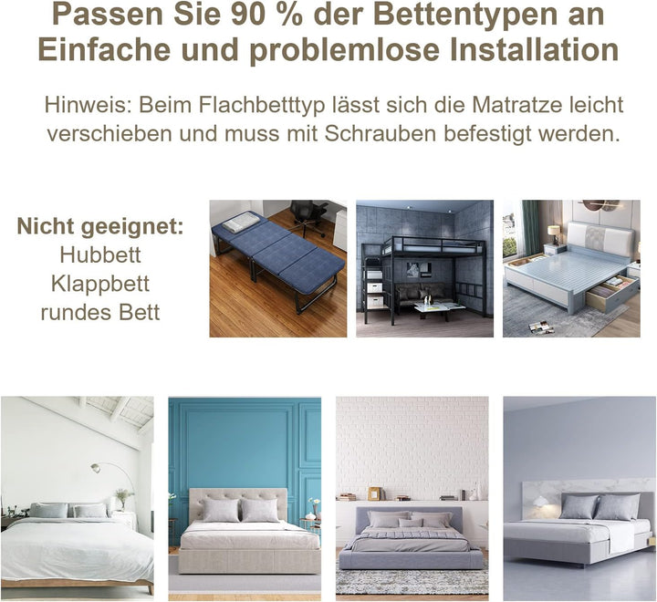 Herrselsam Bettgitter für Kinder (180 x 80 cm)，Rausfallschutz Bett für Kinder,Kinderbettgitter mit l