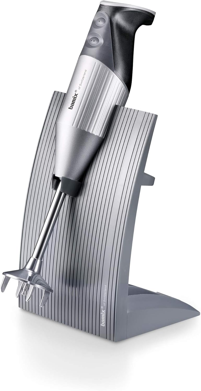 Bamix SwissLine Stabmixer, Edelstahl, 12 x 6 x 35 cm silber, Silber