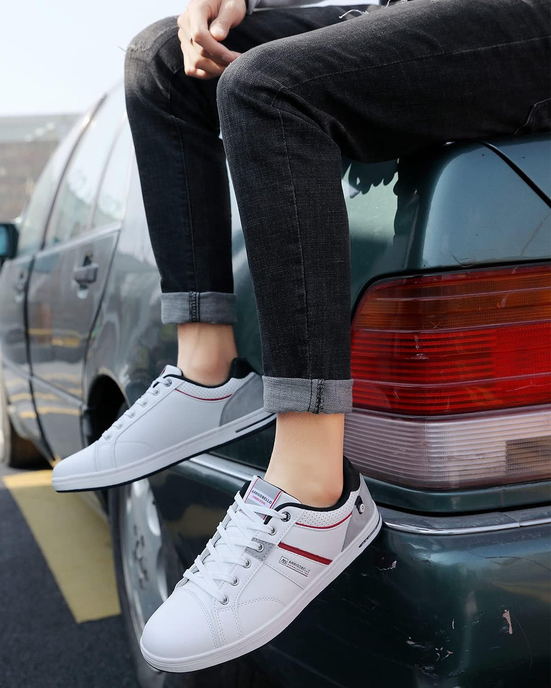 ARRIGO BELLO Herren Freizeitschuhe Schuhe Sneakers Wanderschuhe Leders Laufschuhe Leichtgewicht Outd