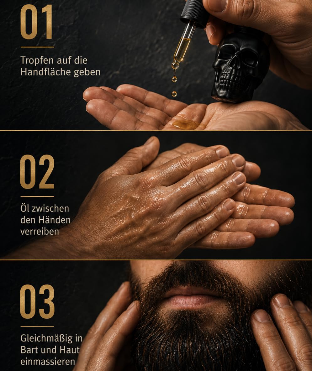 Bandido Barbershop Beard Oil 40ml Bart Öl für die tägliche Bartpflege von 3-Tage-Bart bis Vollbart B