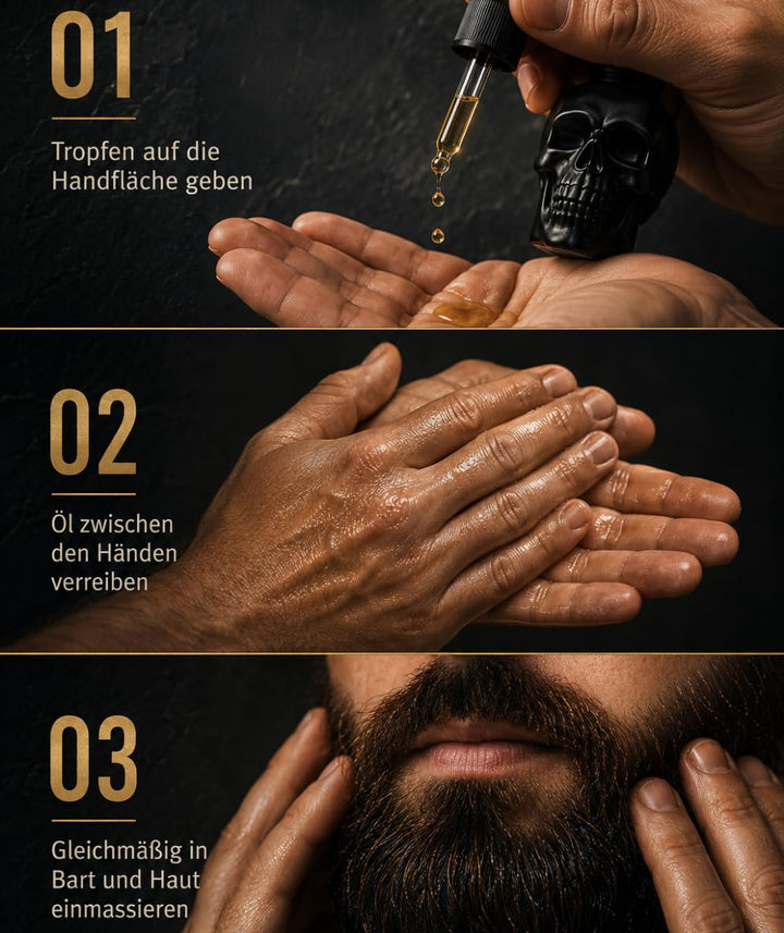 Bandido Barbershop Beard Oil 40ml Bart Öl für die tägliche Bartpflege von 3-Tage-Bart bis Vollbart B