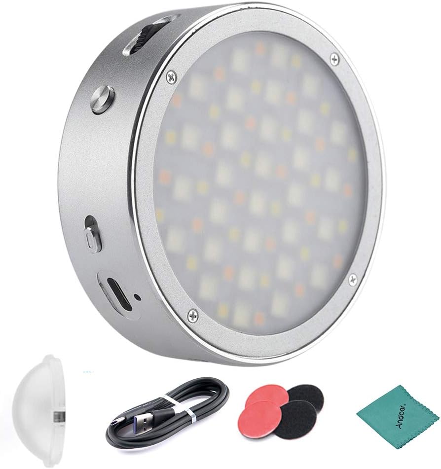 Godox R1 Rundes RGB Mini-Kreativlicht LED-Videolicht Fülllicht 2500K-8500K CRI 98 für Videoaufzeichn