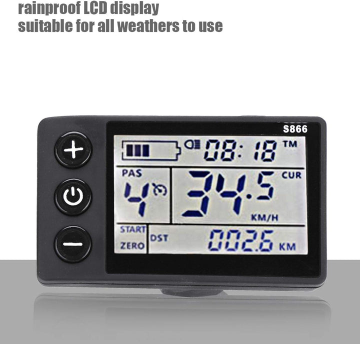 Eddwiin Bicycle Motor Controller 24V36V Wasserdichtes LCD Display Scooter Brushless Controller Kit f
