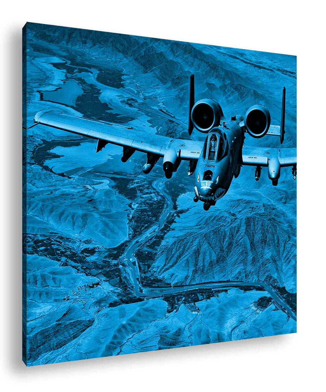 deyoli Atemberaubendes Militär Flugzeug Format: 60x60 Effekt: Zeichnung als Leinwandbild, Motiv auf