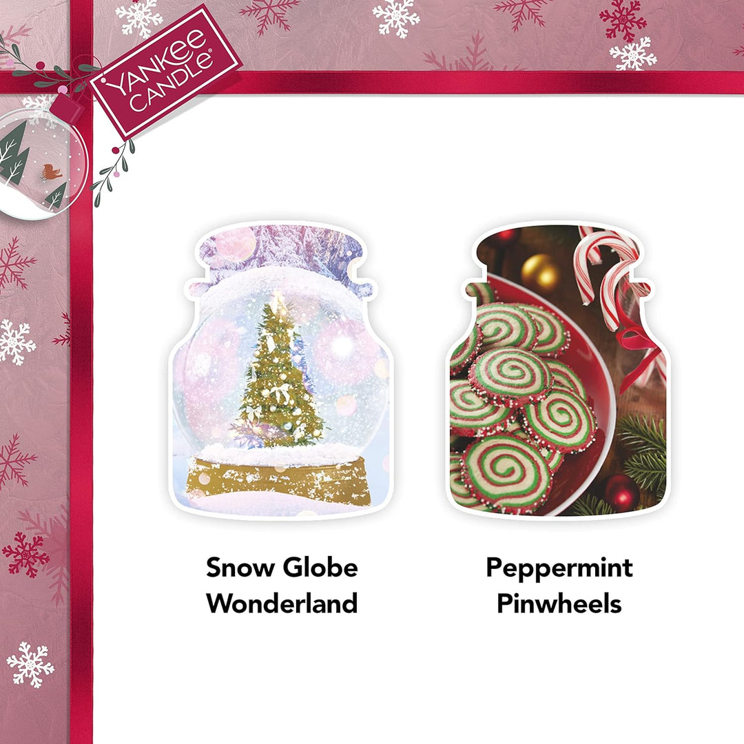 Yankee Candle Geschenkset | 2 mittelgrosse Duftkerzen im Glas | Snow Globe Wonderland Kollektion | P