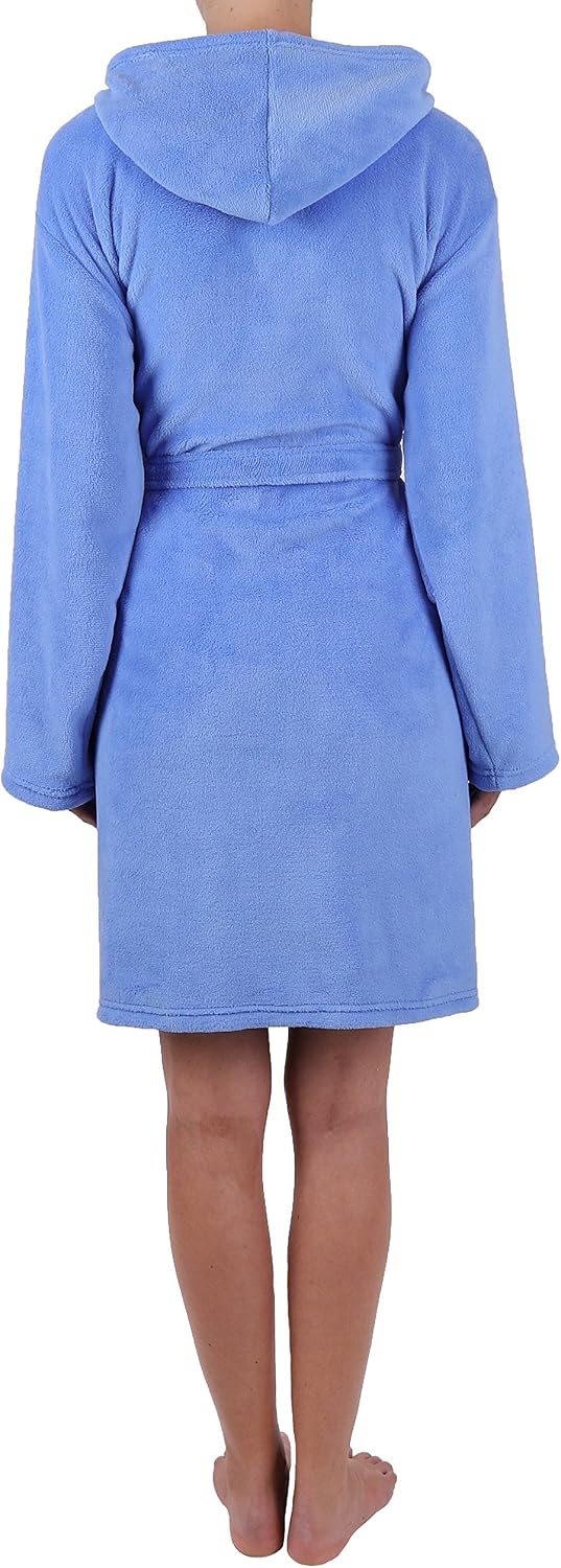 Betz Kinder Bademantel STYLE mit Kapuze Kinderbademantel Farbe hellblau Grösse 128-176 140 Hellblau,