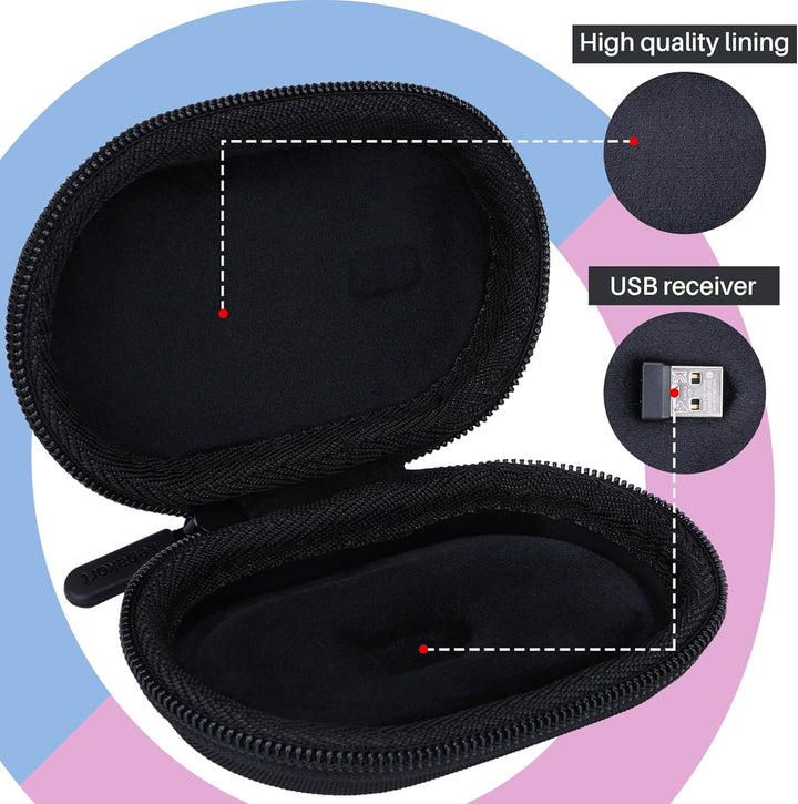 Lebakort Hart Reise Schutz Hülle Etui Tasche für Logitech Pebble Mouse 2 M350s M350 M355 i345 Schlan