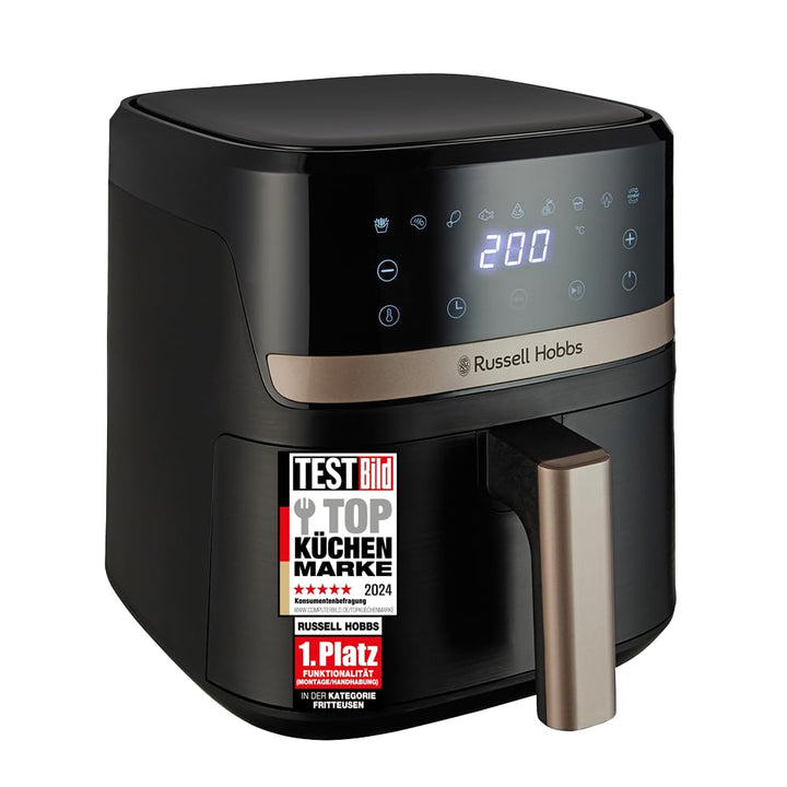 Russell Hobbs Heissluftfritteuse L 4,3L Rapid AirFryer [sehr kleines Gehäuse, sehr leise, 9 Programm