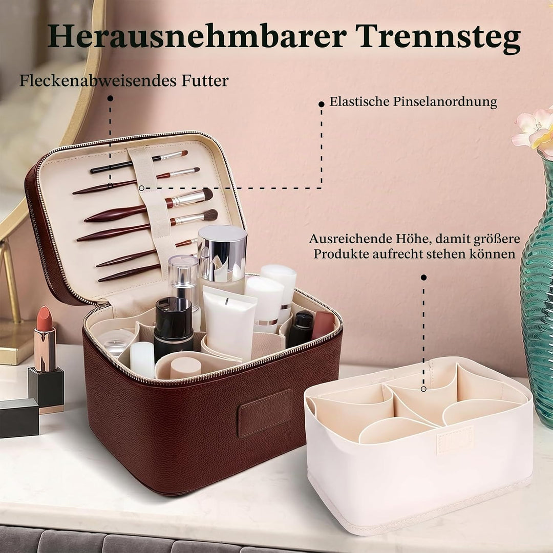 Kosmetiktasche,Kulturtasche Damen,Make up Tasche Mit Grossem Fassungsvermögen und Zwei Ebenen,Reise-