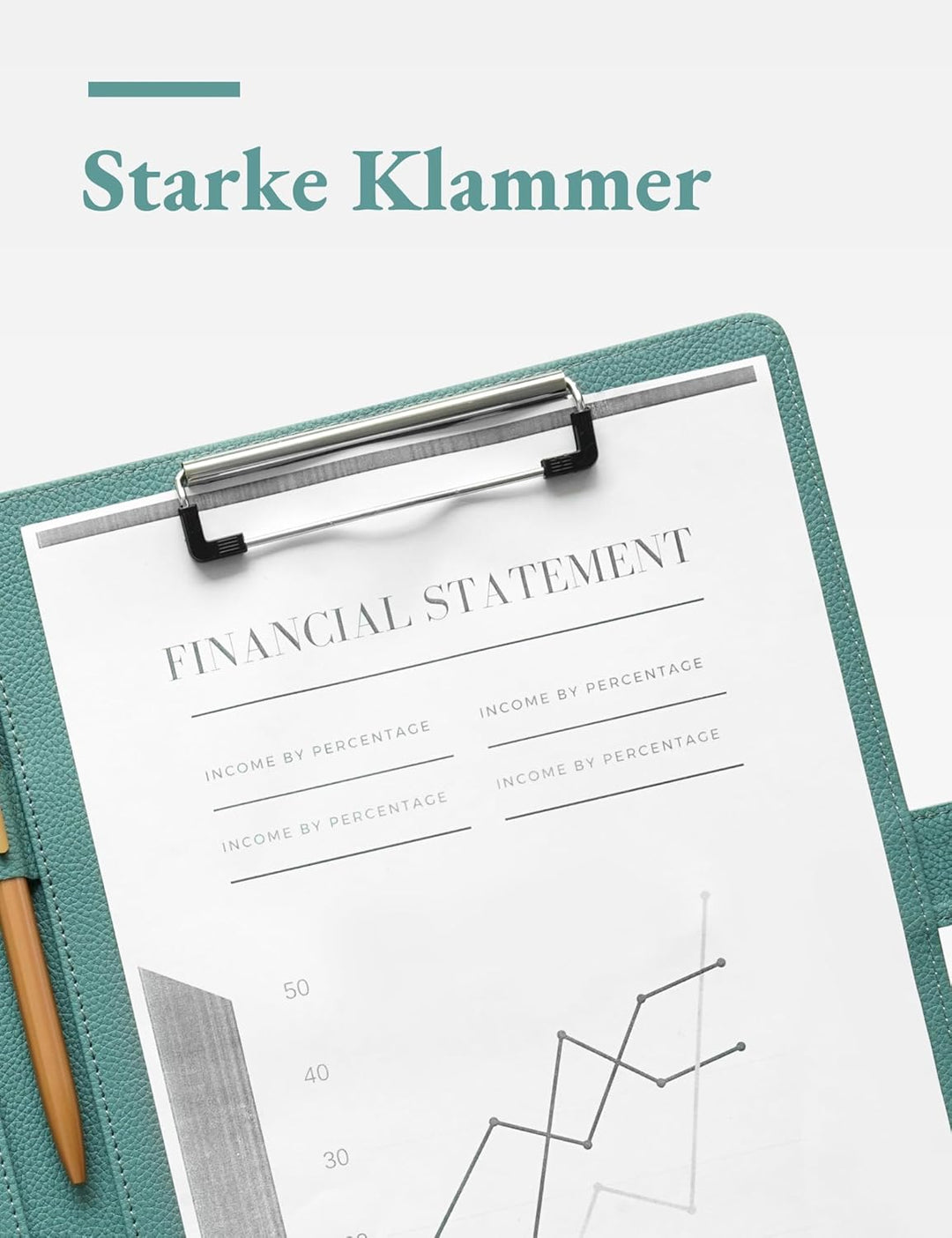 Mymazn Klemmbrett A4 mit Deckel, Mappe A4 Schreibmappe Klemmbrettmappe, PU-Leder Konferenzmappe A4 m
