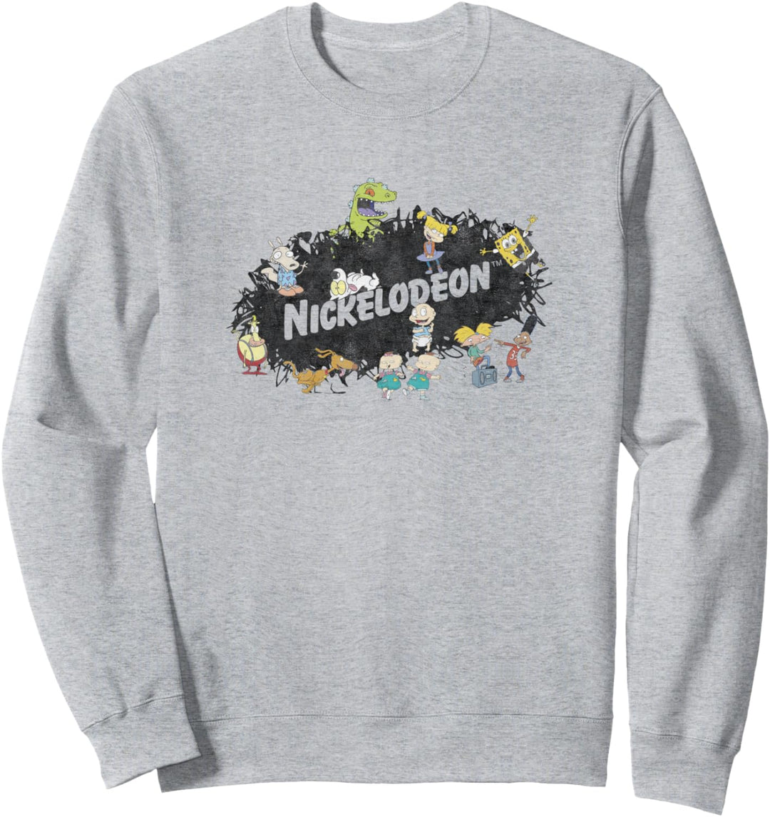 Nickelodeon Splatter Logo Group Shot Sweatshirt