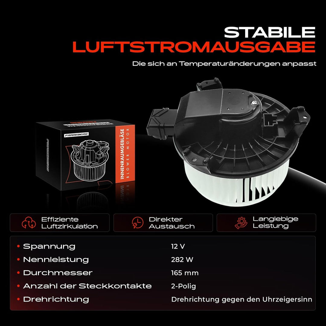 Frankberg Heizungsgebläse Gebläsemotor Kompatibel mit Galaxy 2015-Heute Mondeo V 2014-Heute S-Max 20