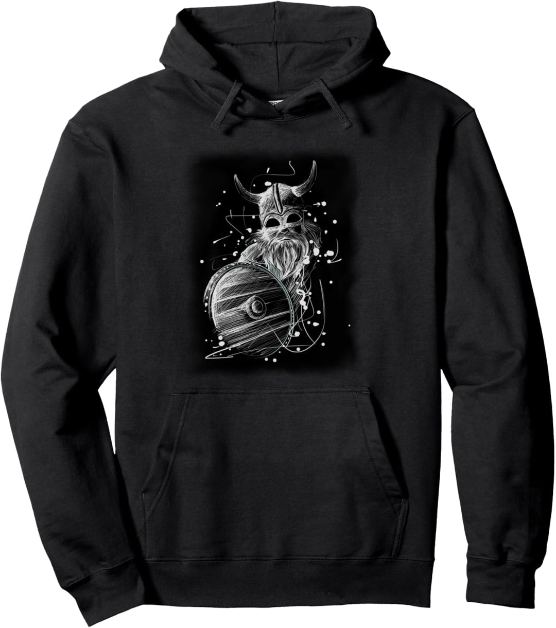 Wikinger und Schildgeschenk nordische Mythologie Wikinger Pullover Hoodie