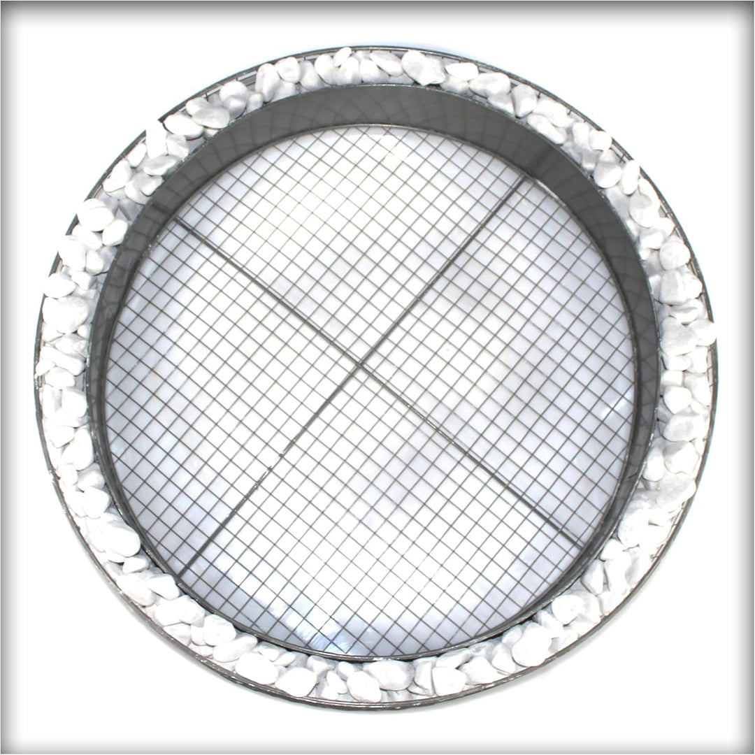 Pflanzschale Kreis-Gitter Garten Grabschmuck Grabgestaltung Friedhof Ø 50 cm mit Trennblech und Kies