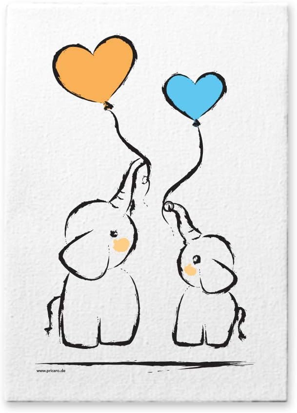 PRICARO Leinwand Baby-Boy, 30 x 40 cm, 3er Set