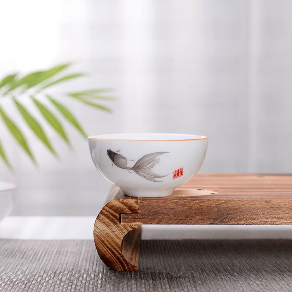 Liang baobao Chinesische Tee-Verkostungstasse, 4er-Set, 57 ml, weisses Porzellan, Mini-Tassen für Go