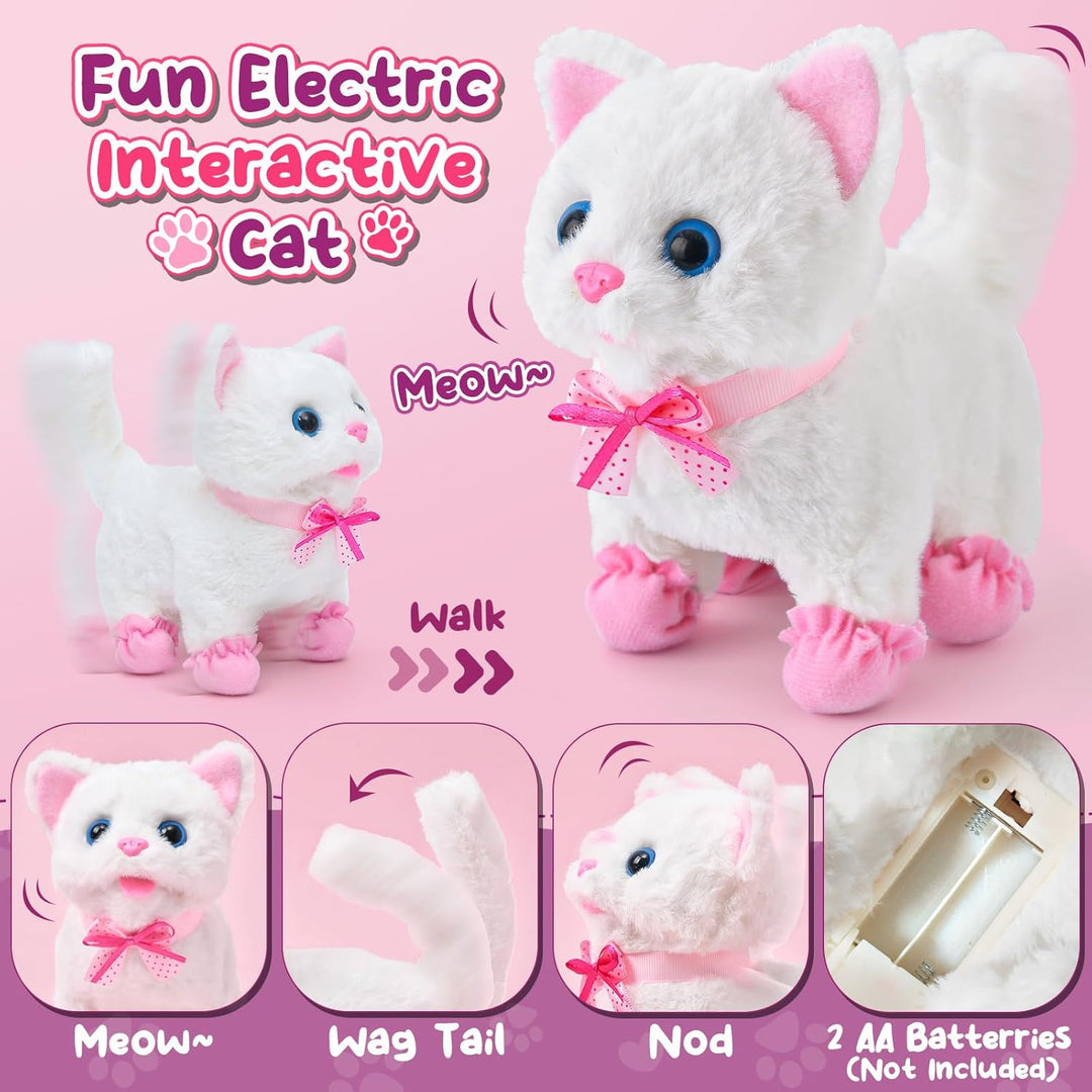 Tacobear Katze Spielzeug Kinder Elektronische Haustiere Katze Gehen Bellt Schwanzwedeln Cat Transpor