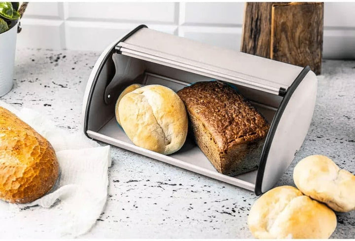 KING HOFF Brotkasten Brotbox Brotbehälter Brotdose (Beige, Kleine 36cm x 24cm x 15cm.) Beige 36cm x