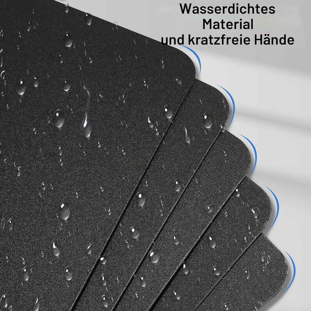 7er Klemmbrett A4, Kunststoff Klemmbrett mit Metalklemme, Einschiebbare Aufhängöse, Clipboard zum Au