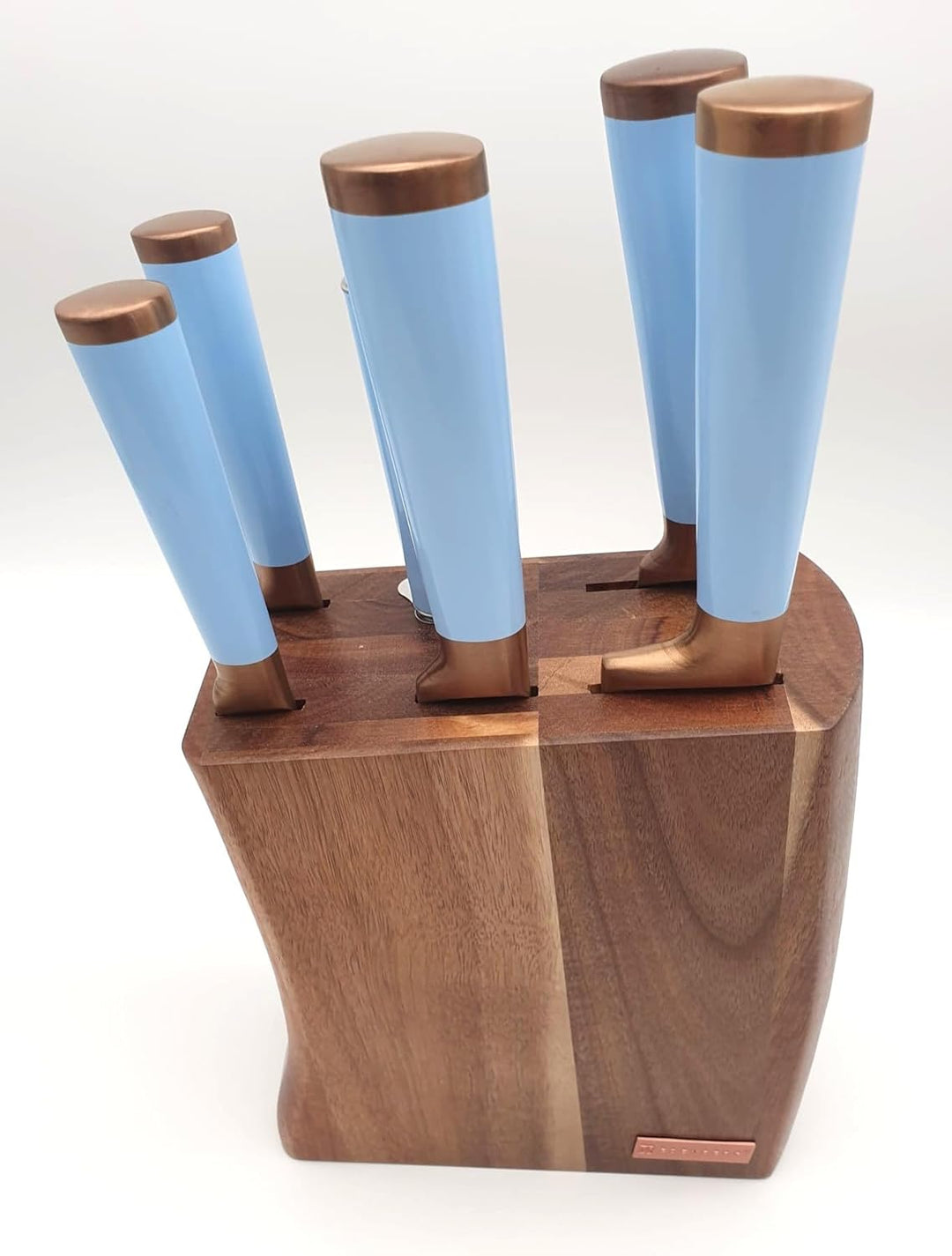 Küchenmesser Messerset mit Luxus- Holz Messerblock - 7-tlg EB 11029 Edenberg (Blau), Blau