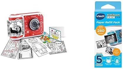 VTech KidiZoom Print Cam – Sofortbild-Kinderkamera mit Druckfunktion, Selfie- und Videofunktion, 4-1