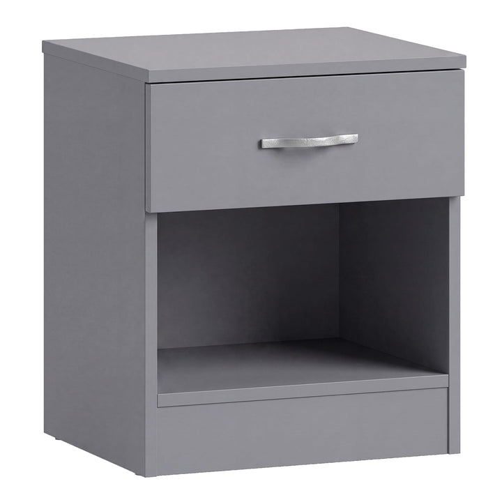 Vida Designs Riano Nachttischkommode, Holzwerkstoff, Grau, H 47 x W 40 x d 36