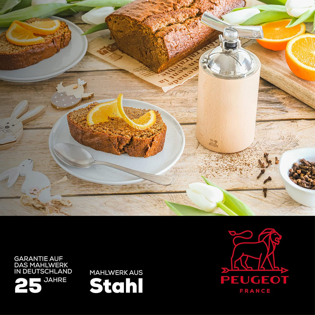 Peugeot Langpfeffermühle Isen 16 cm Natur I Hochwertige Gewürzmühle manuell aus PEFC-zertifiziertem