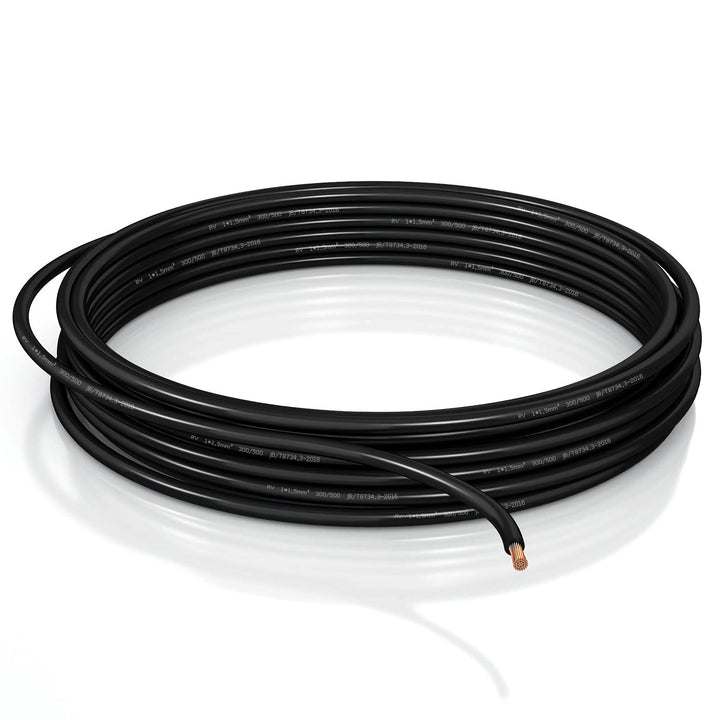Fahrzeugleitung 1,5 mm² FLRY B asymmetrisch KFZ Kabel Litze Aderleitung flexibel Kupferkabel schwarz