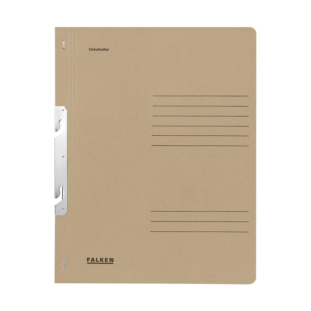 Original Falken 50er Pack Einhakhefter. Made in Germany. Aus Recycling-Karton mit ganzem Vorderdecke