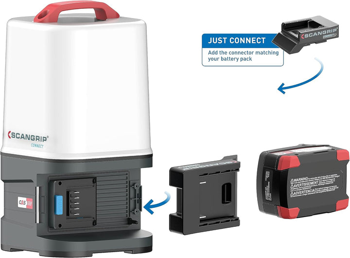 SCANGRIP | LED-Arbeitsleuchte AREA 10 CONNECT | ohne Akku | 1000-10000 lm
