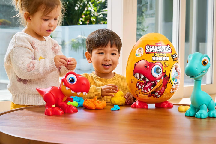 Smashers Junior Dino Dig Large Egg, Brontosaur, by ZURU 18+ Surprises, Dinosaur Preschool Toys, Buil