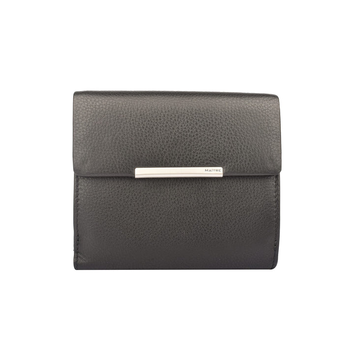 Maitre Belg Dartrud Geldbörse MH11F 12 cm Black Schwarz, Schwarz