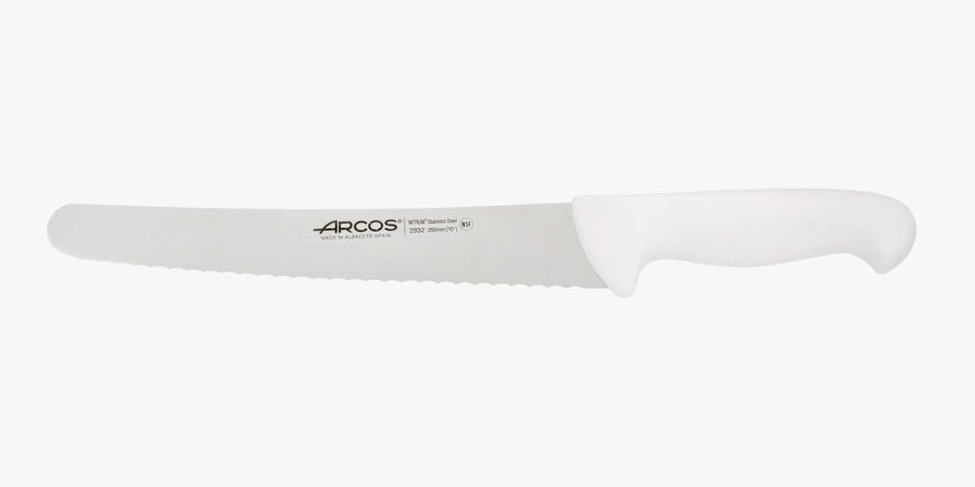 Arcos Konditormesser aus Nitrum-Edelstahl mit 250 mm Klinge - Ergonomischer Griff aus Polypropylen,
