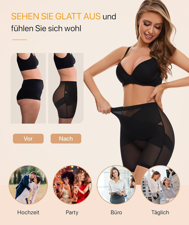 SIMIYA Bauchweg Unterhose Damen Shapewear Miederhose Hohe Taille Bauchkontrolle Leggings Unterwäsche