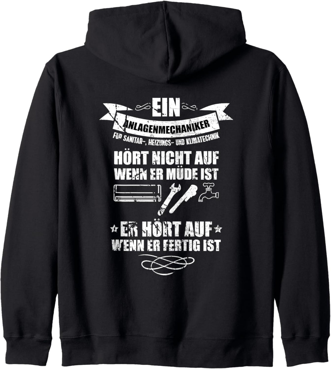 Anlagenmechaniker T Gas Wasser Installateur Klempner Sanitär Kapuzenjacke