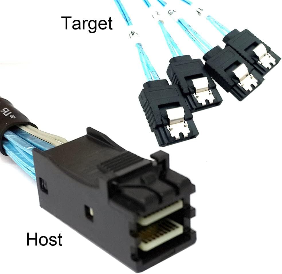 xiwai Interner Mini SAS HD SFF-8643 Host auf 4 SATA 7pin Target Festplatte 6Gbps Datenserver Raid Ka