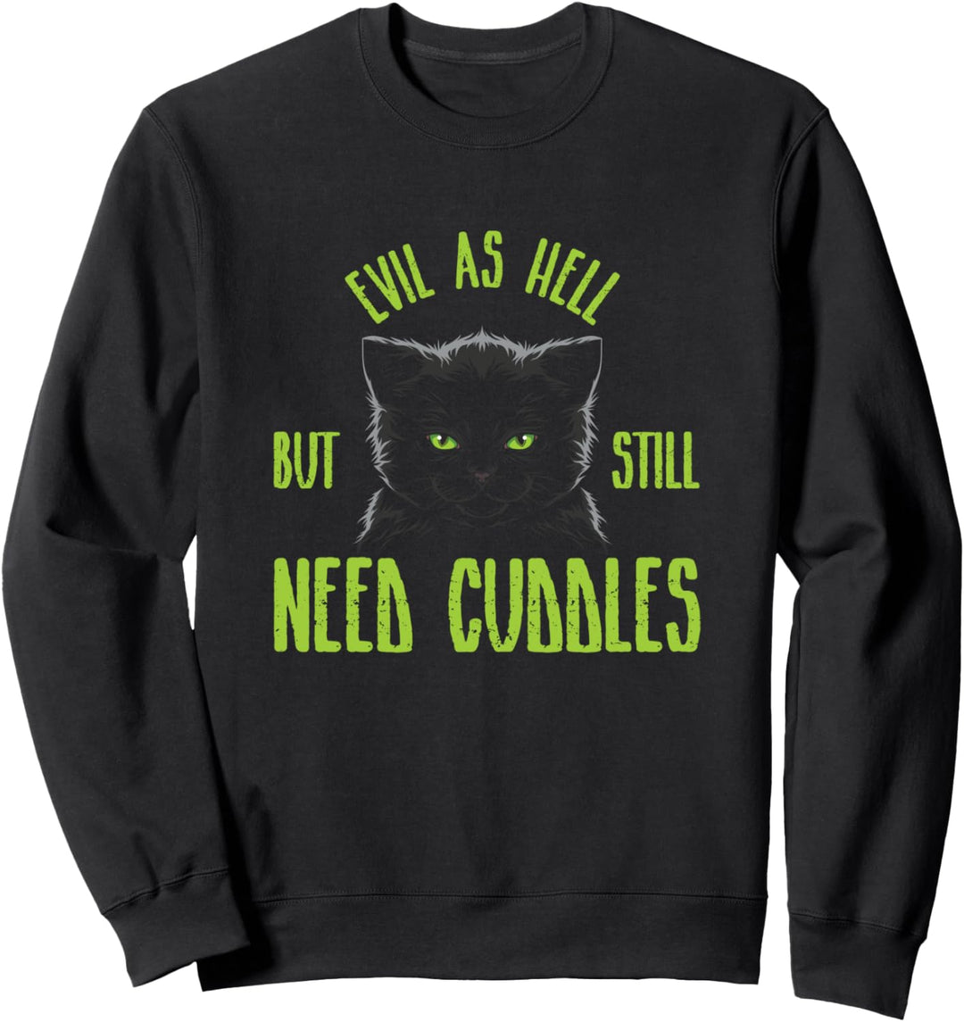 Böse wie die Hölle Horror Katze Halloween Monster Süsses oder Saures Sweatshirt