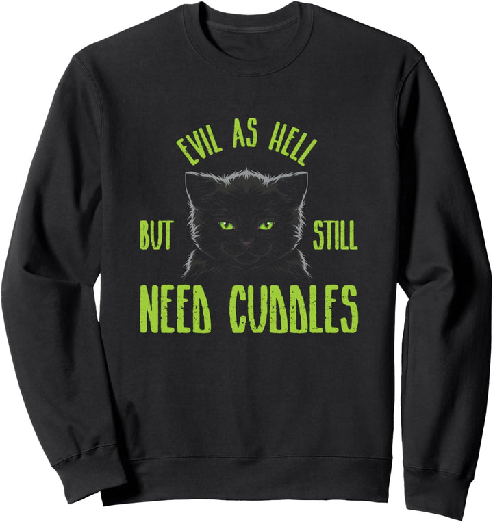 Böse wie die Hölle Horror Katze Halloween Monster Süsses oder Saures Sweatshirt