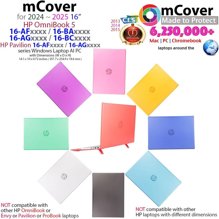 mCover Nur kompatibel mit HP OmniBook 5 16-AF / 16-AF / 16-AG / 16-BAxxxx / 16-BCxxxx und Pavilion 1