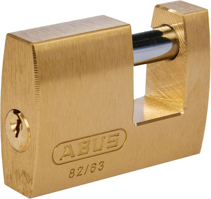 ABUS Messing-Vorhängeschloss 82/63 gl.-8501 - gleichschliessend - Monoblock-Hangschloss für Rollgitt