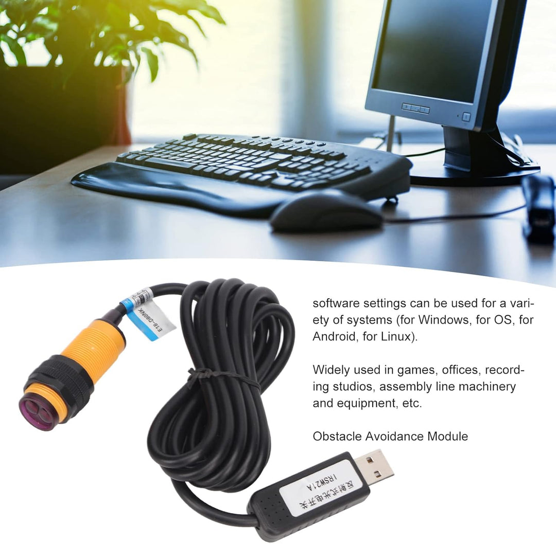 Elprico Infrarot-Lichtschranke, Hindernisvermeidungssensormodul, USB-Lichtschranke, für Spiele, Büro
