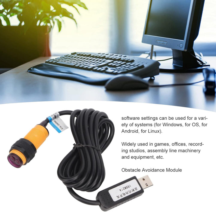 Elprico Infrarot-Lichtschranke, Hindernisvermeidungssensormodul, USB-Lichtschranke, für Spiele, Büro