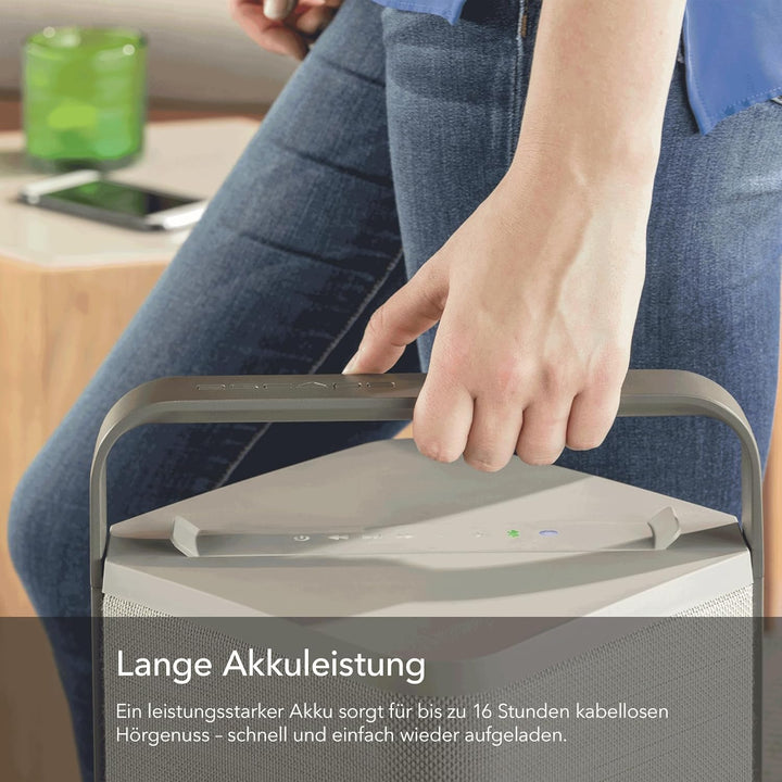 Escape P6 Air Outdoor Bluetooth Lautsprecher (IPX4 wetterfest, 60 Watt, 16h Akkulaufzeit, kabellos,