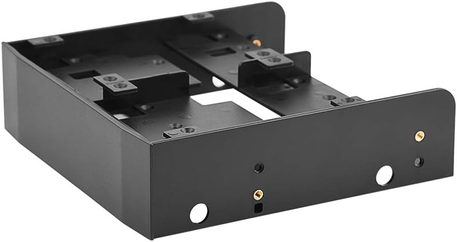 Vikye OImaster 2,5 3,5 HDD SSD auf 5,25 Diskettenlaufwerkschachthalterung für PC, Schwarz