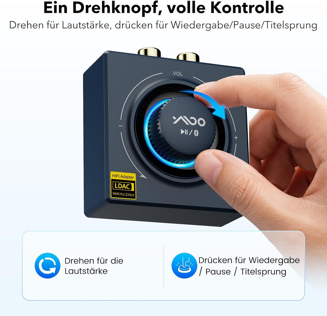 B06T3 LDAC Bluetooth Empfänger für Stereoanlage, Aptx Bluetooth Adapter HiFi Geringe Latenz(, B06T3