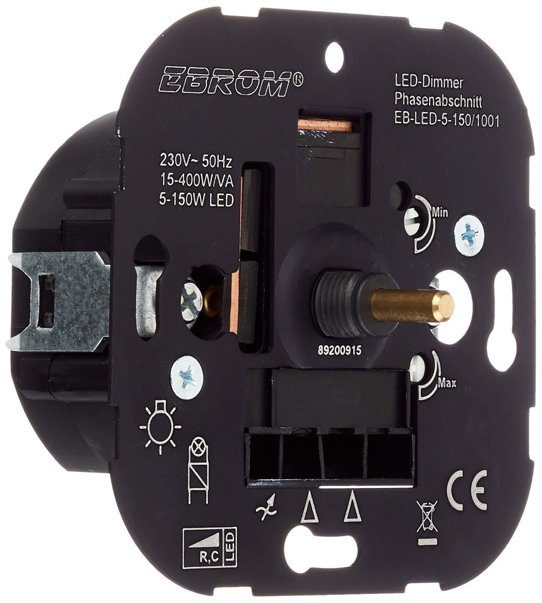 5 Jahre Garantie! EBROM® Unterputz LED Dimmer Drehdimmer, Phasenabschnitt, LED 5-150 Watt, dimmbare