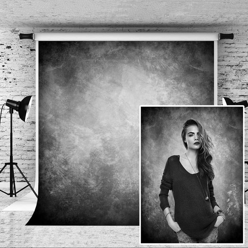Kate 2x3m Grau Portrait Hintergrund Grau Abstrakt Textur Hintergrund Mikrofaser für Studio Retro Fot